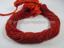 Red Onyx Micro Cut Round Shape Beads